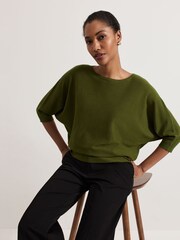 Phase Eight Green Cristine Knit Jumper - Image 5 of 7