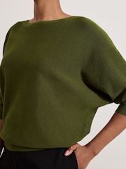 Phase Eight Green Cristine Knit Jumper - Image 6 of 7