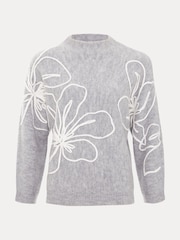 Phase Eight Grey Amber Applique Knit Jumper - Image 7 of 7