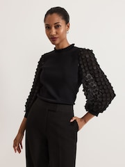 Phase Eight Black Shelly Detail Jumper - Image 1 of 7