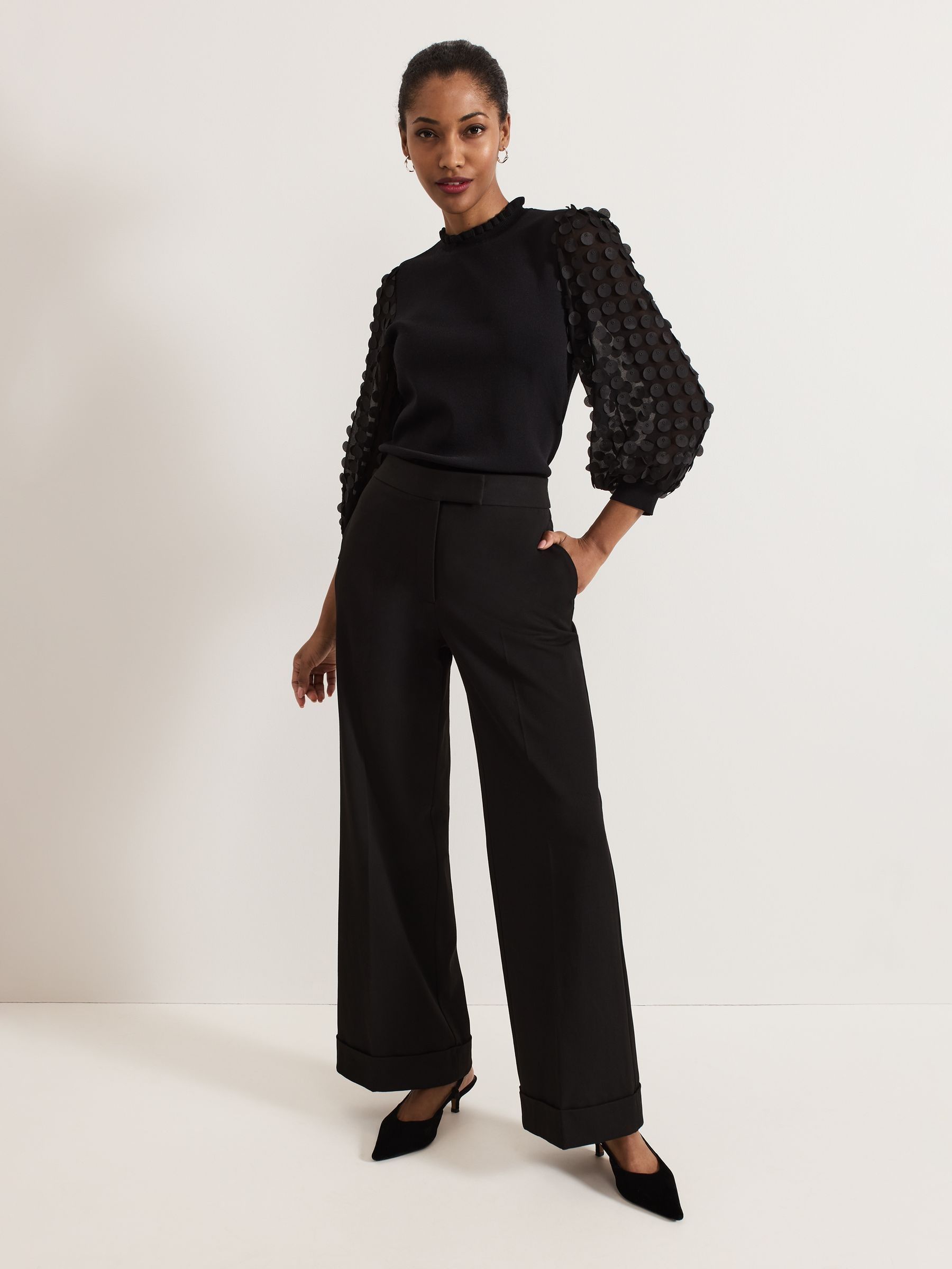 Buy Phase Eight Black Shelly Detail Jumper from the Next UK online