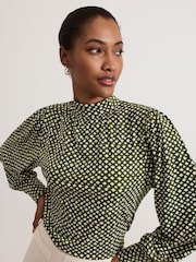 Phase Eight Black Esme Printed Top - Image 3 of 8