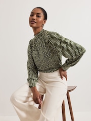 Phase Eight Black Esme Printed Top - Image 6 of 8