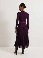 Phase Eight Purple Kai Belted Dress - Image 2 of 7