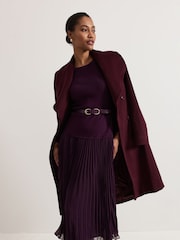 Phase Eight Purple Kai Belted Dress - Image 6 of 7