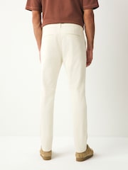 Ecru White Skinny Fit Stretch Chino Trousers - Image 4 of 10