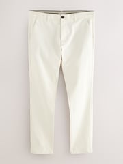 Ecru White Skinny Fit Stretch Chino Trousers - Image 7 of 10