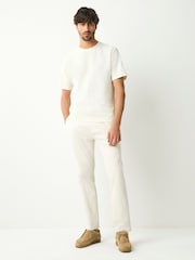 Ecru White Slim Fit Stretch Chinos Trousers - Image 2 of 9