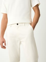 Ecru White Slim Fit Stretch Chinos Trousers - Image 5 of 9