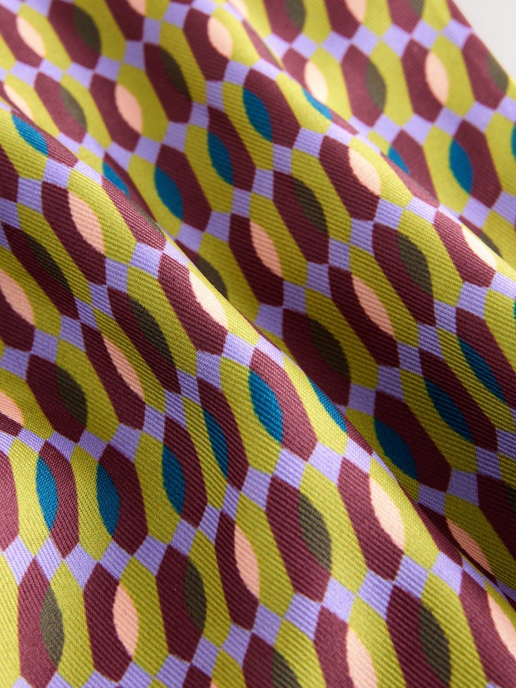 Multi Geo Print Pre Tied Satin Headscarf - Image 3 of 3