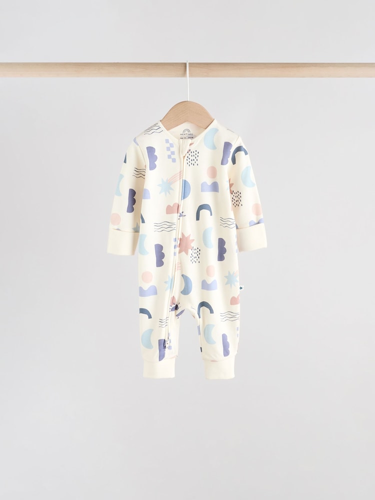 Azul - Baby Footless Two Way Zip Sleepsuits 4 Pack (0mths-3yrs) - Imagen 2 de 14