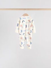Azul - Baby Footless Two Way Zip Sleepsuits 4 Pack (0mths-3yrs) - Imagen 7 de 14