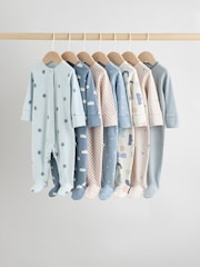 Azul - Baby Popper Sleepsuits 7 Pack (0mths-2yrs) - Imagen 1 de 19