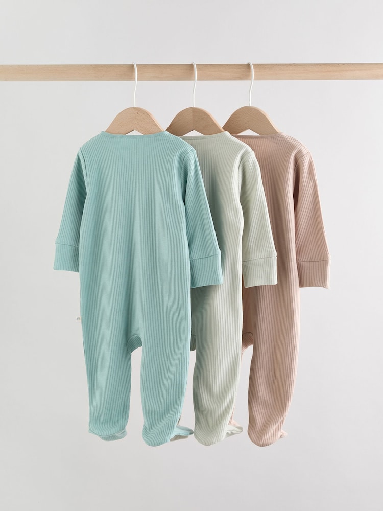 Minerals Baby Slogan Sleepsuits 3 Pack (0-2yrs) - Image 2 of 14