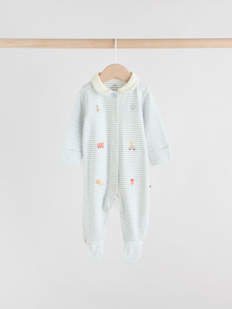 Blue London Baby Sleepsuits 3 Pack (0mths-2yrs) - Image 2 of 15