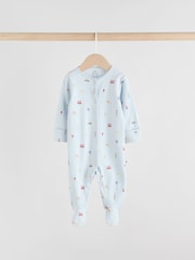 Blue London Baby Sleepsuits 3 Pack (0mths-2yrs) - Image 4 of 15