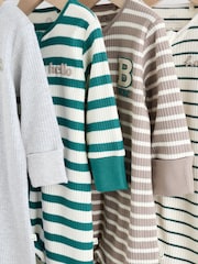 Grün/Grau - Baby Fußlose Schlafanzüge mit Zwei-Wege-Reißverschluss im 4er Pack (0 Monate bis 3 Jahre) - Bild 11 von 17