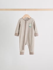 Grün/Grau - Baby Fußlose Schlafanzüge mit Zwei-Wege-Reißverschluss im 4er Pack (0 Monate bis 3 Jahre) - Bild 5 von 17
