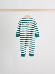 Grün/Grau - Baby Fußlose Schlafanzüge mit Zwei-Wege-Reißverschluss im 4er Pack (0 Monate bis 3 Jahre) - Bild 8 von 17