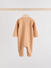 Brown Two Way Zip Baby Footless Sleepsuits 3 Pack (0mths-3yrs) - Image 6 of 12