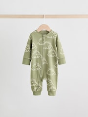 Blue/Green Baby Two Way Zip Footless Sleepsuits 5 Pack (0mths-3yrs) - Image 3 of 17