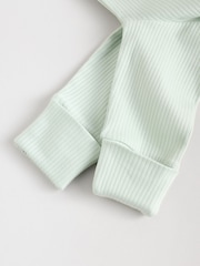 淡藍色 - 3 件裝嬰童雙向拉鏈不包腳棉質睡衣（0 個月-3 歲） - 圖片 14/14