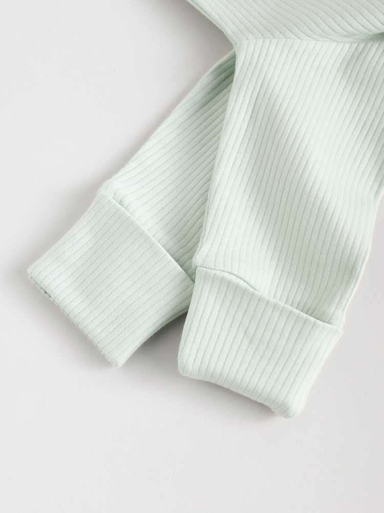 淡藍色 - 3 件裝嬰童雙向拉鏈不包腳棉質睡衣（0 個月-3 歲） - 圖片 14/14