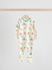 Blue Baby Embroidered Sleepsuits 3 Pack (0-2yrs) - Image 4 of 15