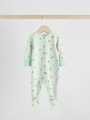 Blue Baby Embroidered Sleepsuits 3 Pack (0-2yrs) - Image 5 of 15