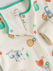 Blue Baby Embroidered Sleepsuits 3 Pack (0-2yrs) - Image 9 of 15