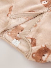 Brown Baby Star Fleece Sleepsuit - Image 5 of 6