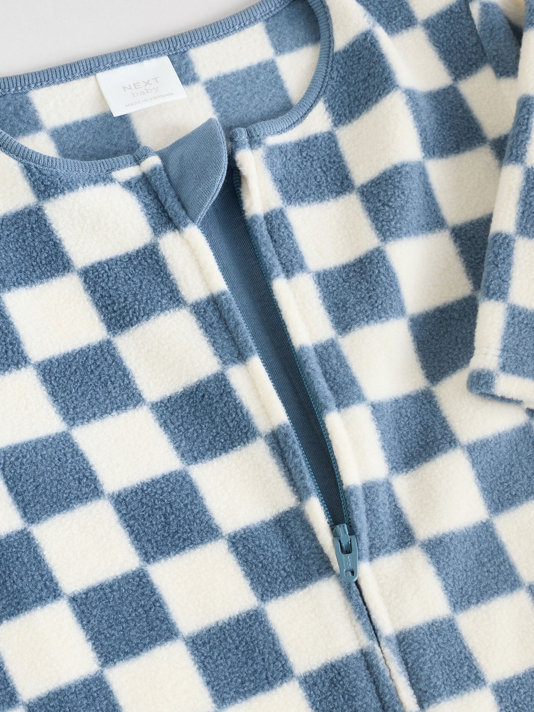 Buy Blue Baby Micro Fleece Two Way Zip Sleepsuits 2 Pack from the