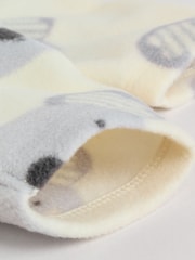 Grey Baby Micro Fleece Two Way Zip Sleepsuits 2 Pack - Image 11 of 12