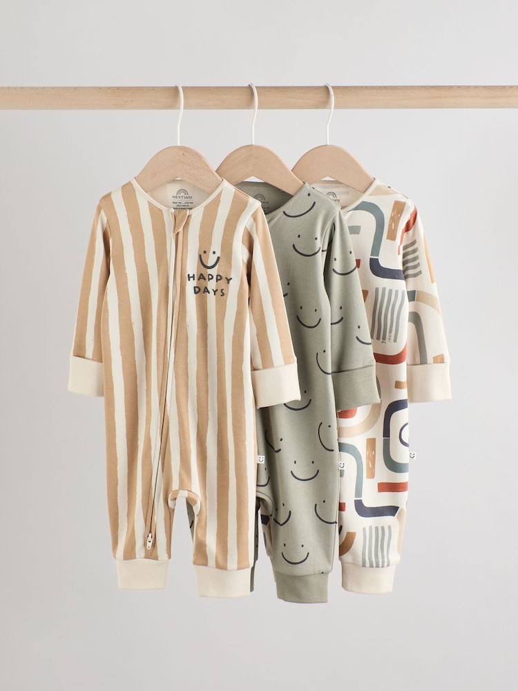 Olivgrün - Baby-Schlafanzüge mit Bärenprint im 3er-Pack (0–3 J.) - Bild 1 von 12 Olivgrün - Baby-Schlafanzüge mit Bärenprint im 3er-Pack (0–3 J.) - Bild 1 von 12