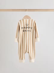 Olivgrün - Baby-Schlafanzüge mit Bärenprint im 3er-Pack (0–3 J.) - Bild 6 von 12
