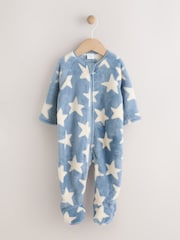 Blue Baby Star Fleece Sleepsuit - Image 1 of 6