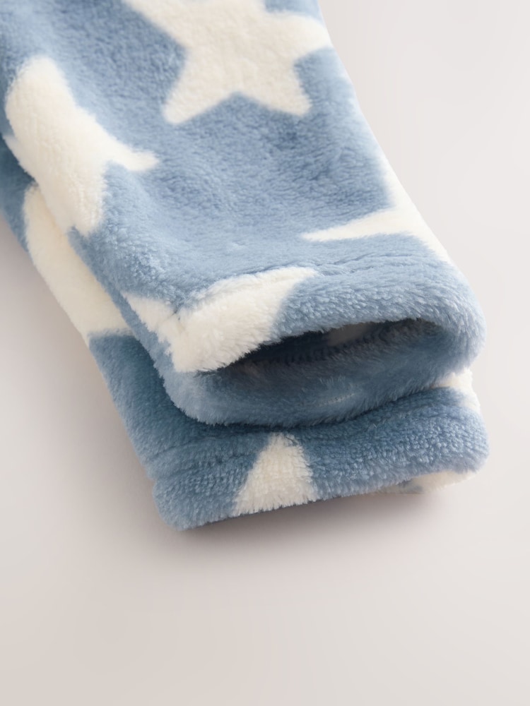 Blue Baby Star Fleece Sleepsuit - Image 6 of 6