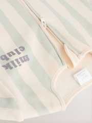 Sage Green Milk Club Baby Fleece Lined Sleepsuit - Image 4 of 7
