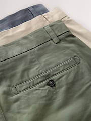 Blue/Bone/Sage Straight Fit Stretch Chinos Shorts 3 Pack - Image 7 of 7