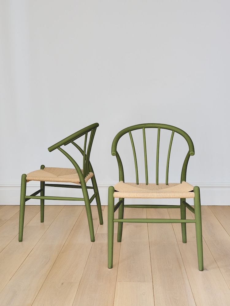 Jasper Conran London Set of 2 Green Bray Dining Chairs - Image 2 of 7 Jasper Conran London Set of 2 Green Bray Dining Chairs - Image 2 of 7