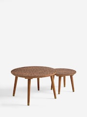 Rockett St George Mango Wood Leopard Print Coffee Nest - Image 6 of 6