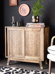Rockett St George Mango Wood Leopard Print Small Sideboard - Image 1 of 8