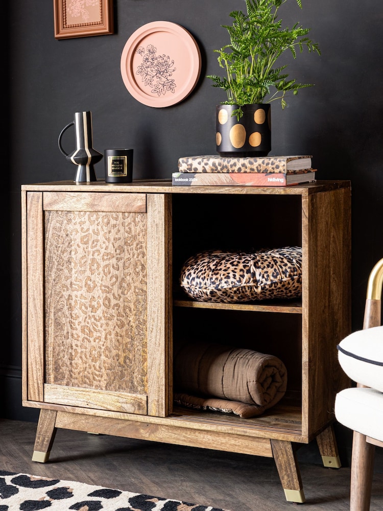 Rockett St George Mango Wood Leopard Print Small Sideboard - Image 2 of 8