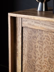 Rockett St George Mango Wood Leopard Print Small Sideboard - Image 3 of 8