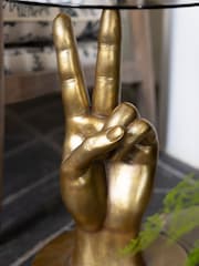 Rockett St George Gold Peace Hand Side Table - Image 3 of 6