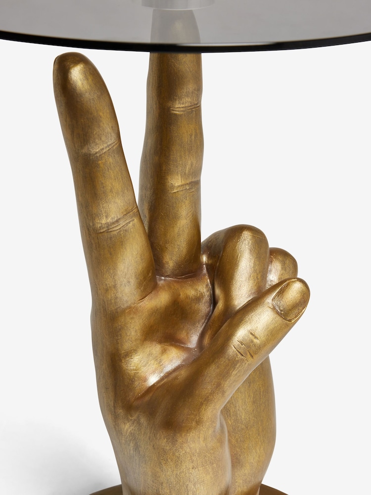Rockett St George Gold Peace Hand Side Table - Image 6 of 6