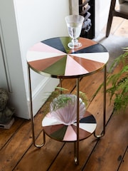 Rockett St George Gold Colour Block Side Table - Image 1 of 6