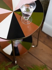 Rockett St George Gold Colour Block Side Table - Image 3 of 6