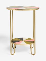 Rockett St George Gold Colour Block Side Table - Image 4 of 6