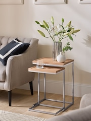 Sosandar Oak Seville Set of 2 Nest Of Tables - Image 1 of 7